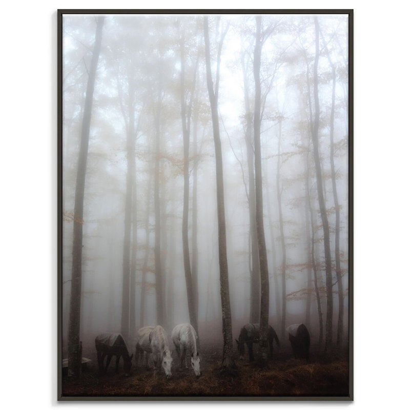 Print on Canvas, 51cm H x 41cm W, Black Floater Frame