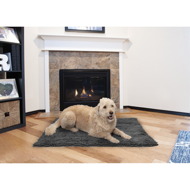 FurHaven Pet Dog Mat | Muddy Paws Towel & Shammy Rug (Charcoal Gray, Jumbo Plus)