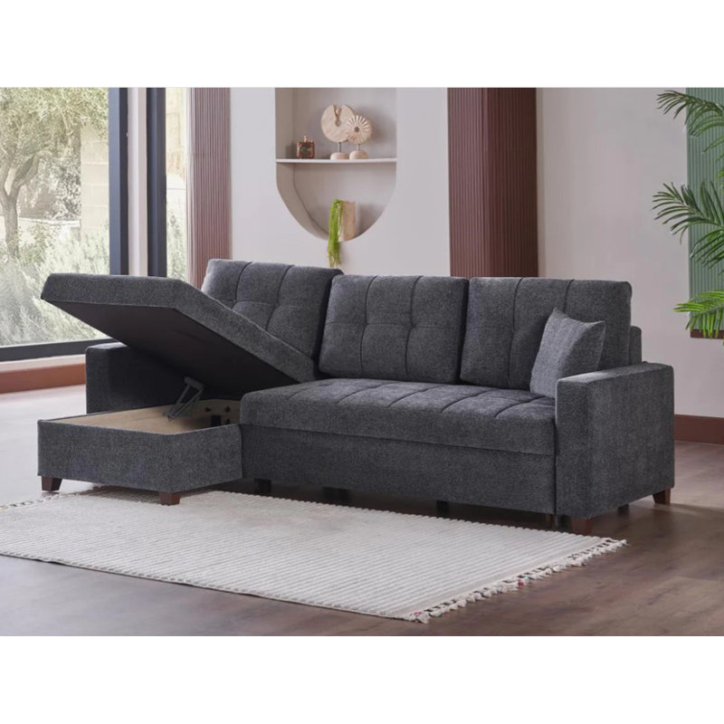 Canapé modulaire Rosa - Gris foncé, Gris foncé