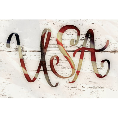 Distressed USA - Wrapped Canvas Print