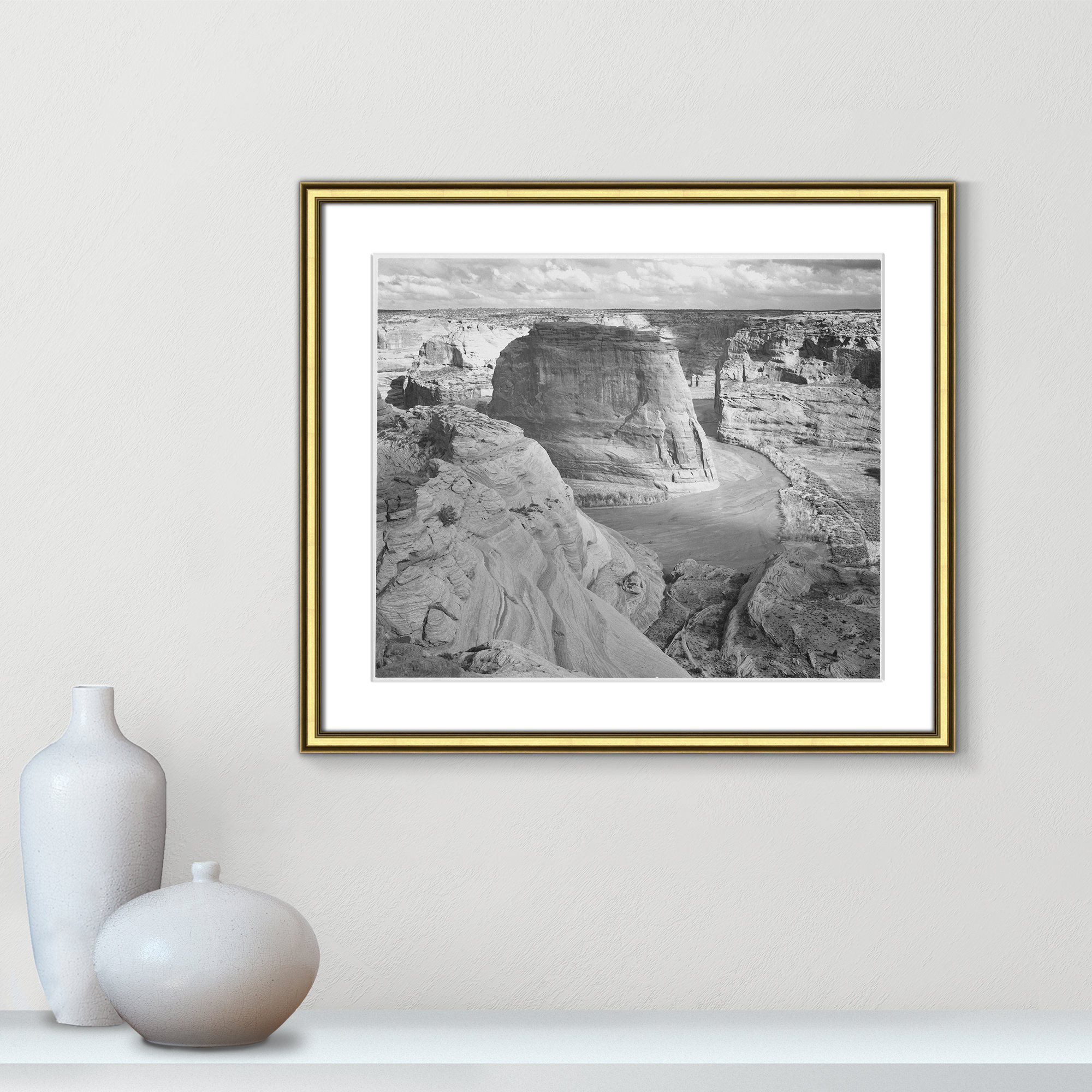 Canyon De Chelly Arizona 2 by Adams, 17.25" H x 20.25" W x 0.88" D, Gold