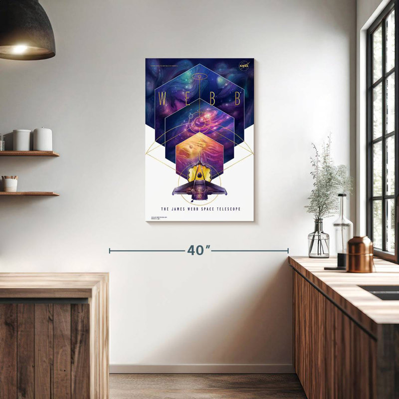 Affiche du télescope Oberle James Webb, H 36 po x l 24 po