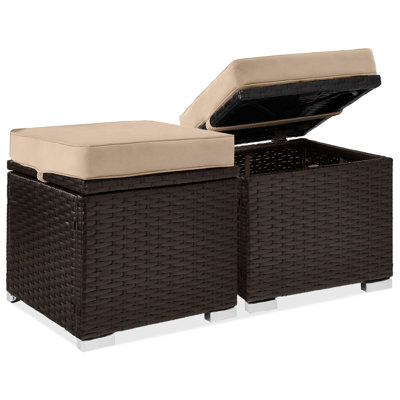 Adnand Metal Outdoor Ottoman