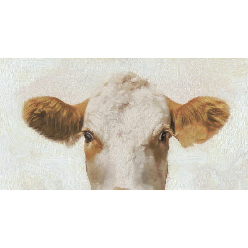 Cow Face - Painting Print, 81 cm H x 122 cm W, Wrapped Canvas