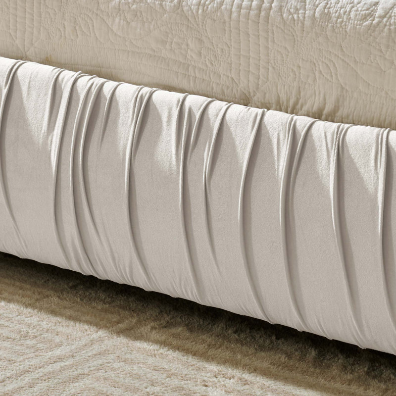 Upholstered Bed, Beige