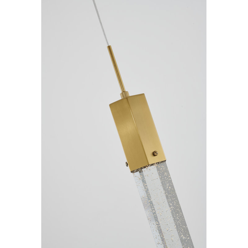 Transitional 1 Light Gold Crystal Pendant, Gold