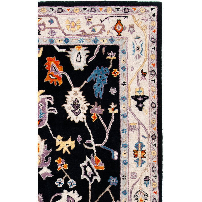 Tapis oriental en laine touffeté à la main Lisabeth, Rectangle 3 pi x 5 pi