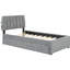Lit plateforme tapissier avec lit gigogne gris - construction pour une utilisation à long terme simple, polyvalente et pratique-1178576087-1178576086