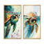 Tortue avec lunettes dans l'océan II - ensemble d'art mural tortue 2 pièces-466645519-466645516