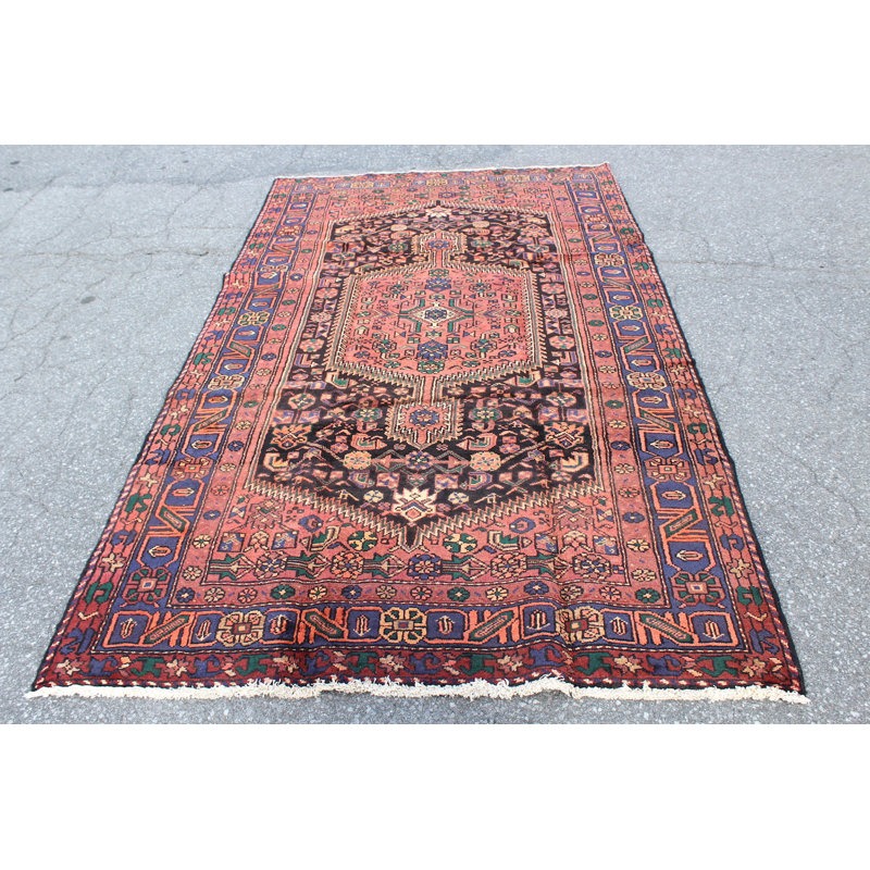 Tapis rose noué à la main 5 x 9