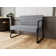 Waterfall Waiting Reception Loveseat Sled Base Metal Frame