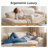 Modern Oversized 114-inch Corduroy Lazy Cloud Compression Sofa with Pillow Armrest Design-1150695727