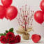 Arbre de table artificiel à baies rouges avec base en toile de jute, baies décoratives rouges pour la Saint-Valentin, décoration d'arbre artificiel pour la fête de la Saint-Valentin-2099154439