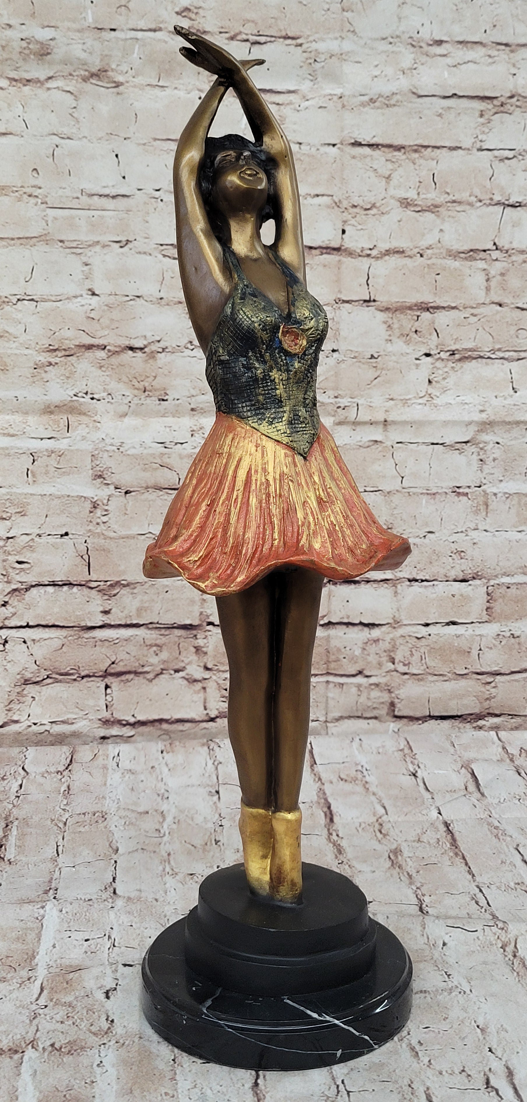 Wildon Home® Ballerina Ballet Dancer Bronze Statue Sculpture Figure  Figurine Decor 21 Inches X 6 Inches | Wayfair, image size:1808x3776