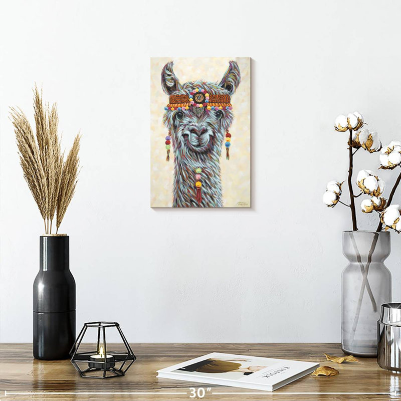 Brampt Hippie Llama I, 36" H x 24" W