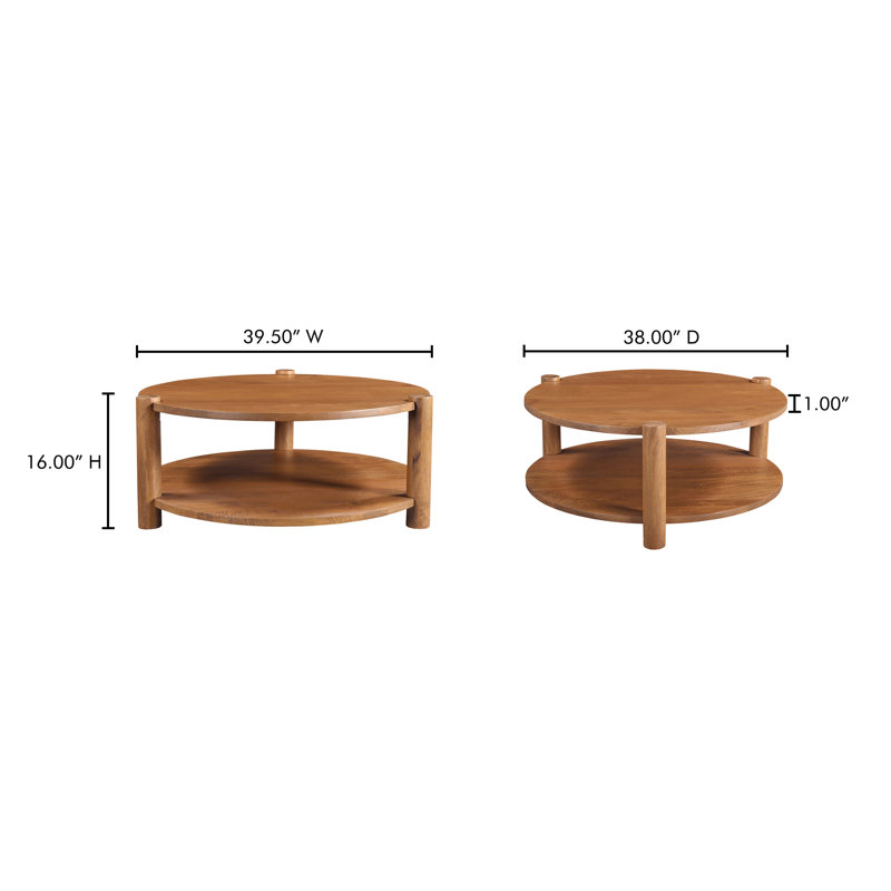 Algiers Warm Brown Solid Mango Wood Coffee Table