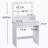 Vanity Desk with Mirror and Lights, Dressing Table with Large Drawer, 2 Level Storage Dresser & 3 Lighting Modes Adjustable Brightness-1706160052