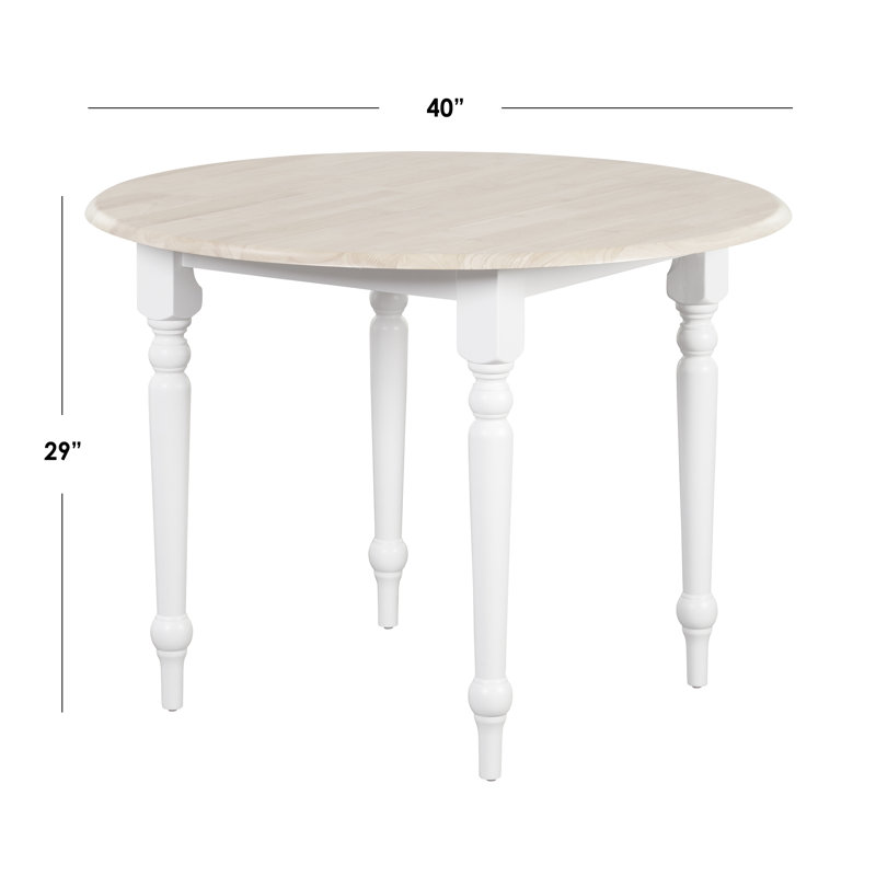 Ensemble de salle à manger en bois massif 3 pièces drop leaf Tseri, Naturel / Noir