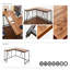 Bureau de coin en bois et métal Olympus en acacia et noir-2036127390