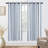 Semi Sheer Grommet Linen Chris Stripe Patterned Curtains-405780306-405780304
