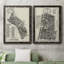 Quays of London III - ensemble de 2 peintures encadrées-59998155-59998156