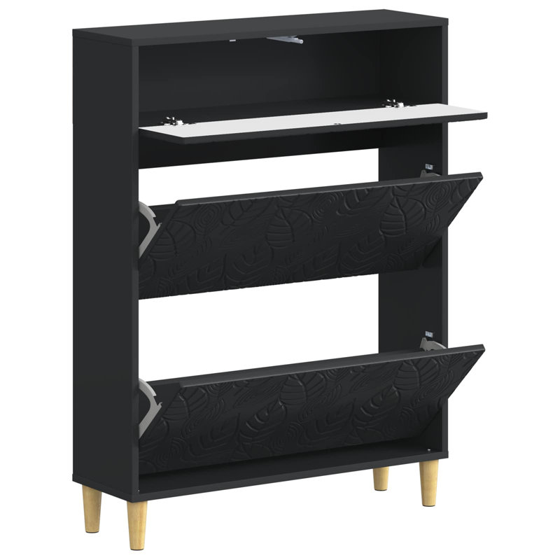 Shoe Storage, 103 cm H x 78 cm W x 24 cm D, Black