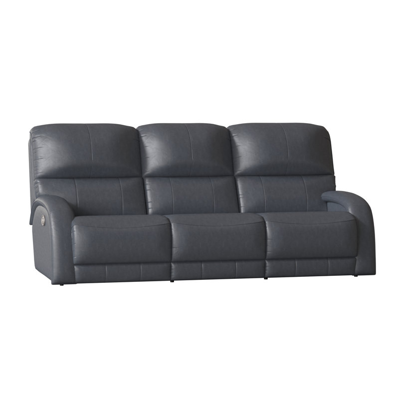 Fandango Upholstered 89'' Reclining Sofa, Maximus Horizon, Manual