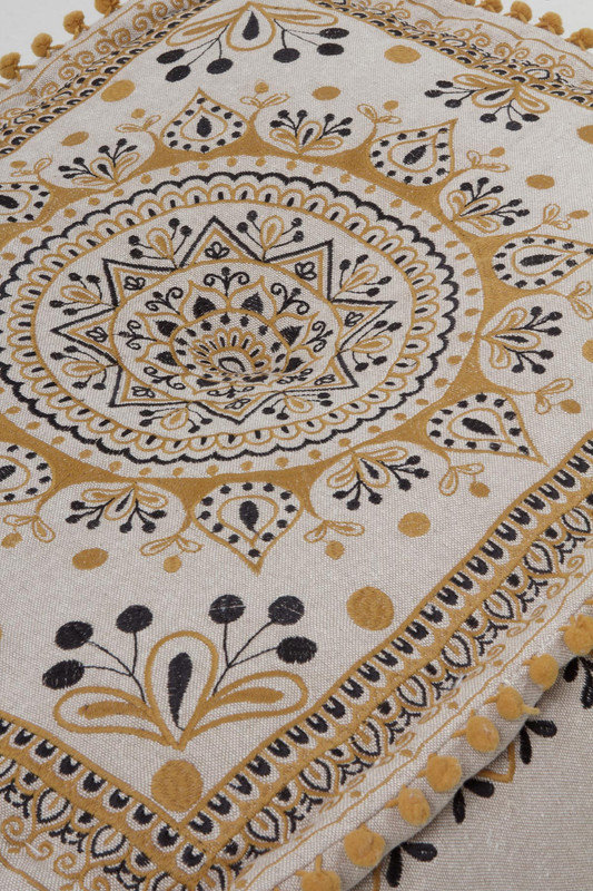 Cassundra 45cm Wide Rectangle Geometric Pouffe Ottoman