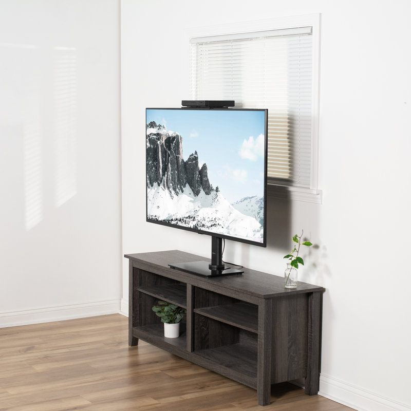 Black Anti-Skid 12" TV Top Shelf Mount with Air Vents
