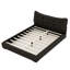 Modern PU Upholstered Queen Bed With Ergonomic Wingback Headboard, No Box Spring Needed, Cream-1778193669