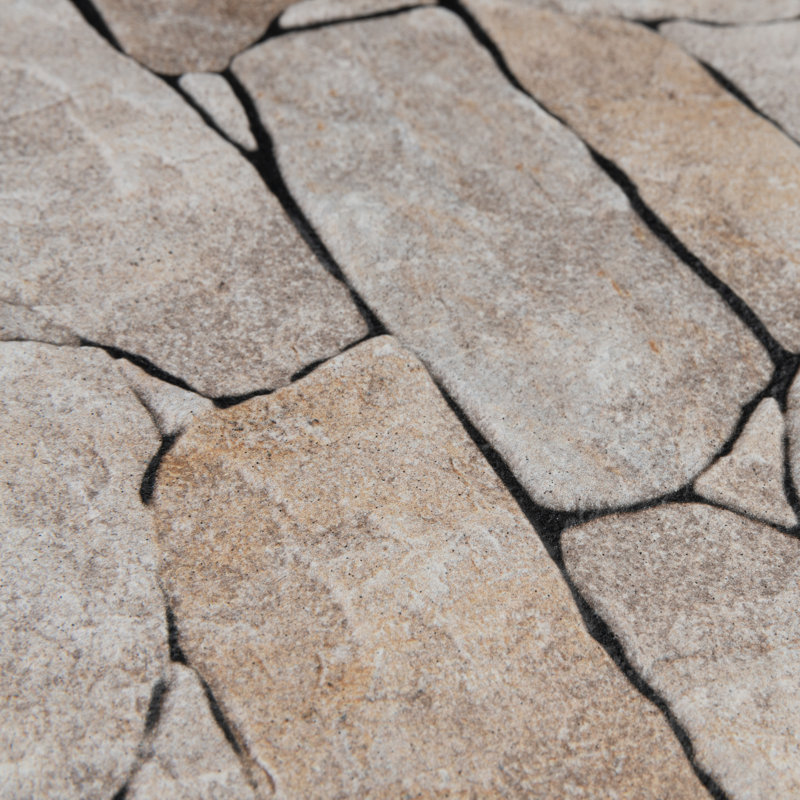 Andorra 10" x 19" Ceramic Stone Look Wall Tile, Marfil