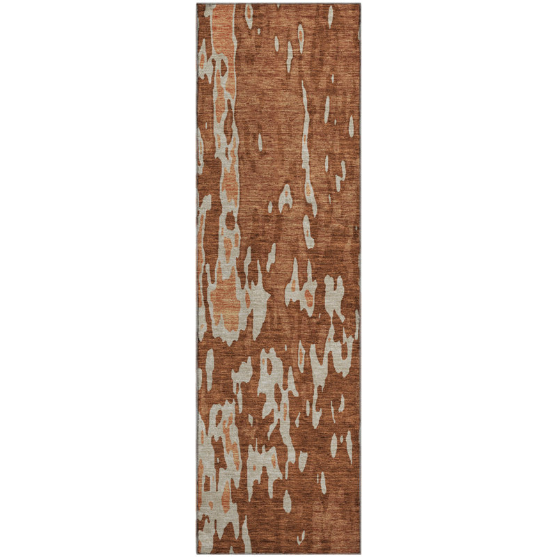 Premium Machine Washable Prisco Paprika Rug, Runner 2'3" x 7'6"