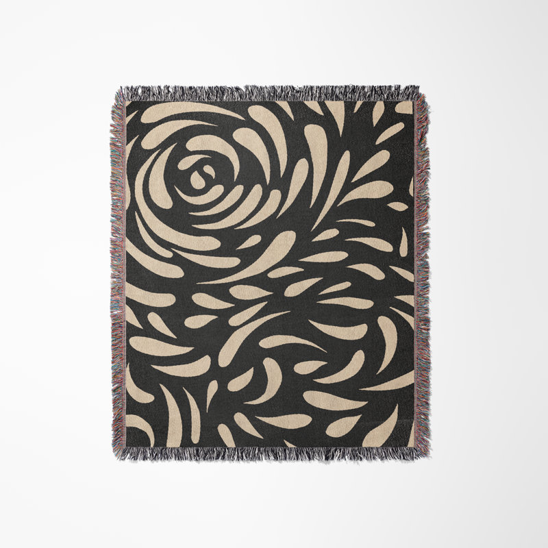 Jeté Nami, Noir / Beige, L 60 po x l 50 po