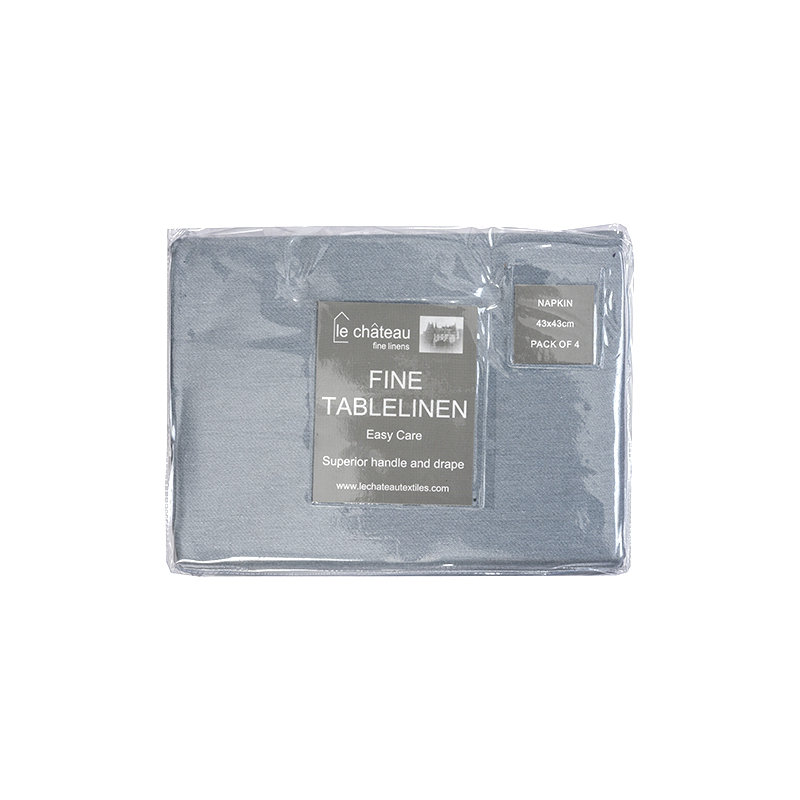 Tetbury Cotton Solid Colour Square Napkin, Grey