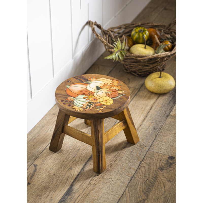 Evony Solid Wood Accent Stool