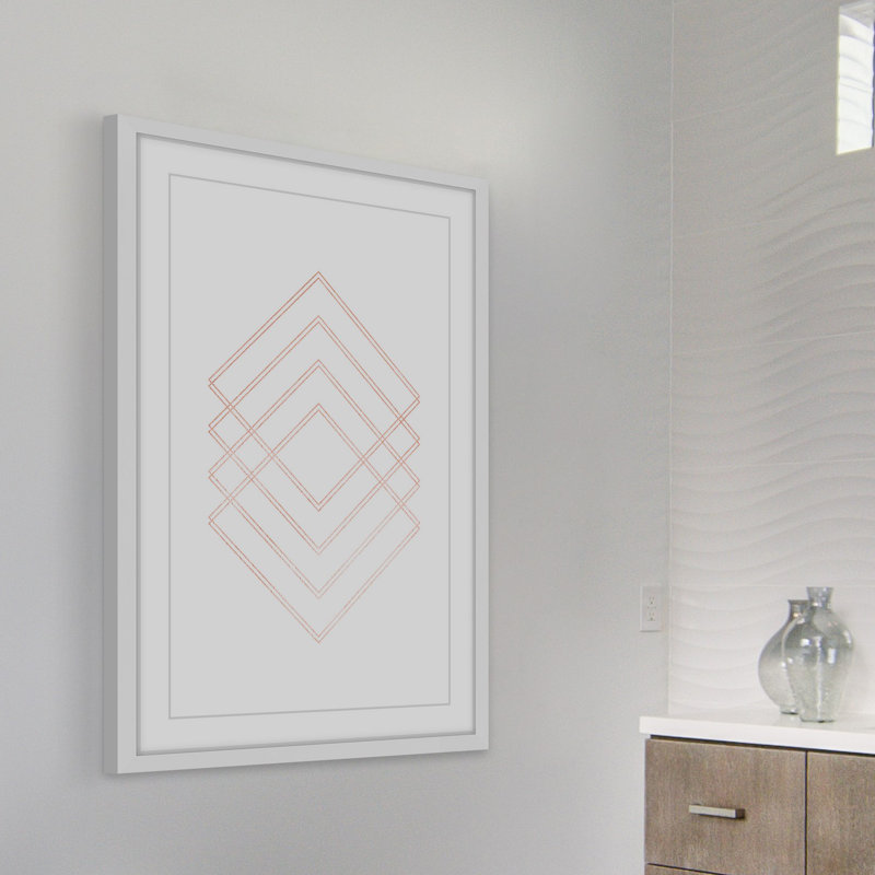 « diamond hologramme iii », reproduction de peinture à l’acrylique encadrée, H 30 po x l 20 po