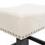 Tabouret de comptoir 26 po en cuir ivoire sans dossier (ensemble de 2)-1646410088