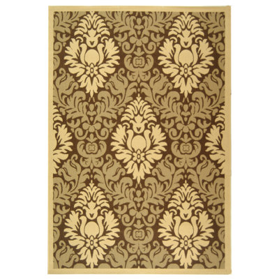 Tapis intérieur / extérieur brun / naturel Arneshia