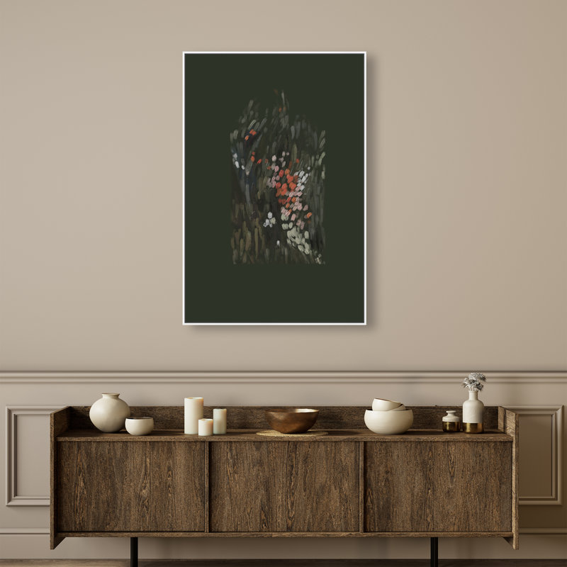 Dancing Petals Print by Oliver Gal, 31"H x 46"W, White Floater Frame