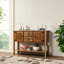 Buffet de 46 pouces en bois massif rétro - comprenant deux tiroirs et une tablette inférieure - polyvalent pour les salons et les salles à manger-880683388