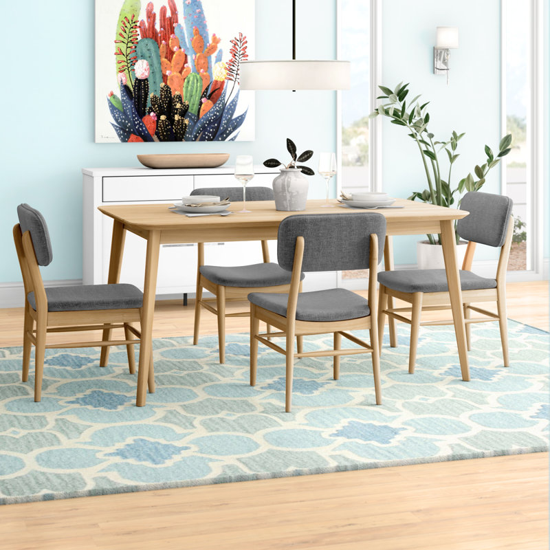 Drumadried 4 - Person Four Leg Dining Set, Gray