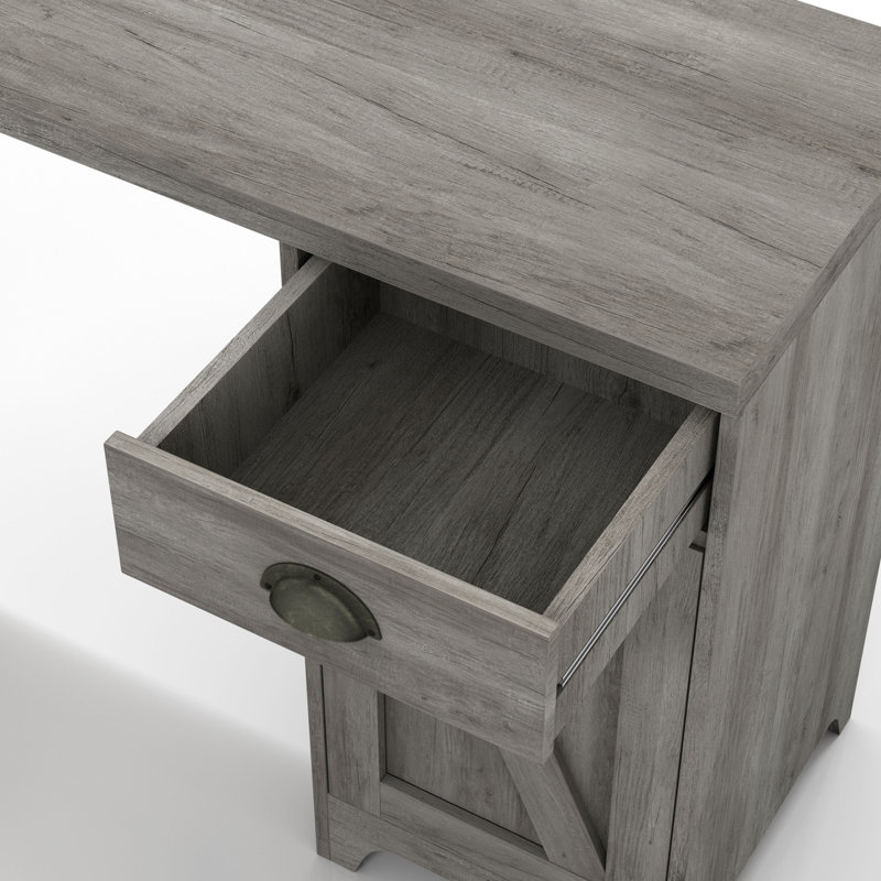 Decker 60.63'' W L-Shaped Executive Desk with Storage, Vintage Greak 