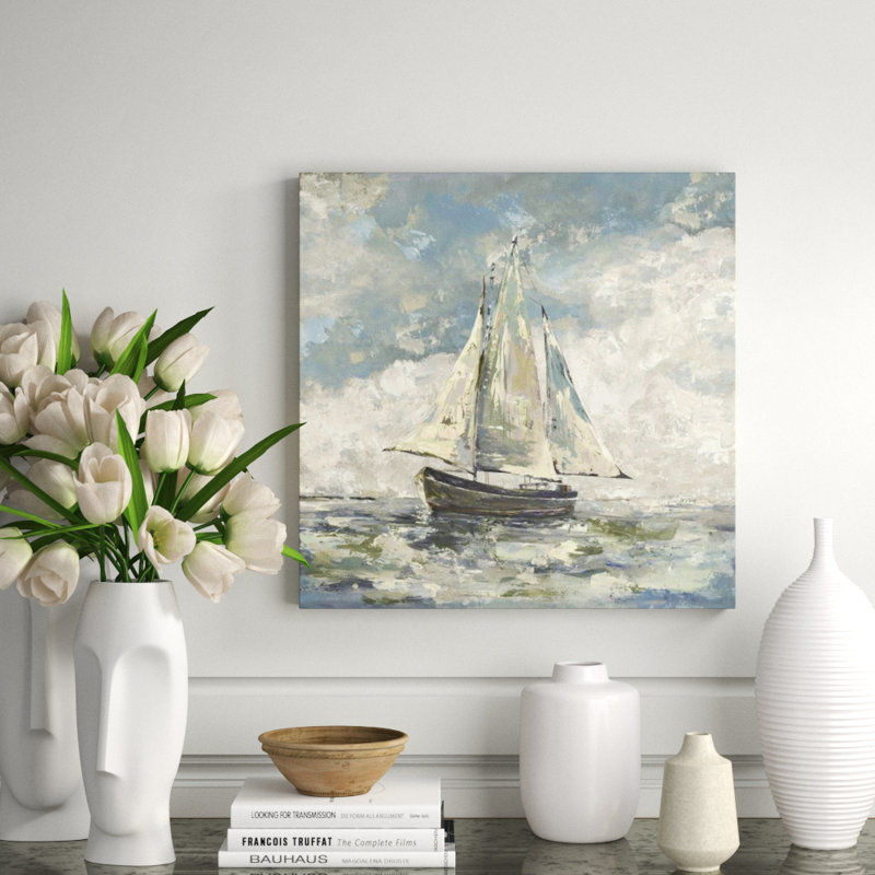 Sail To The Moon Painting by Jacob Lincoln, 24" H x 24" W, Plexi