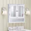 Dampier 560mm W 580mm H Surface Framed Medicine Cabinet Mirror 3 Adjustable