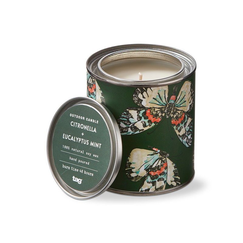 Bougie en cire parfumée à la menthe et à l'eucalyptus