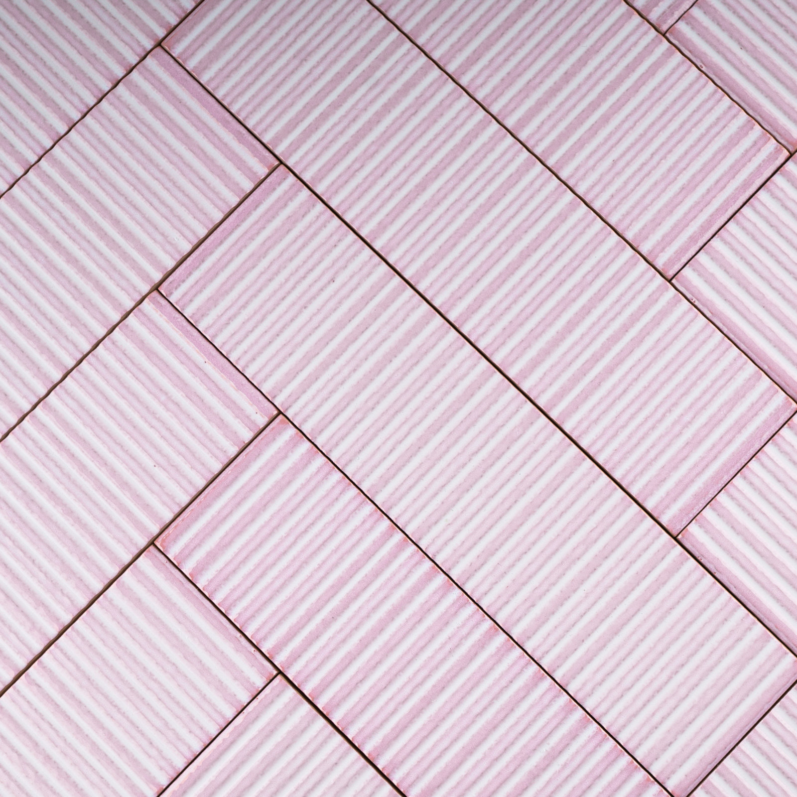 Soldeu 3" x 12" Ceramic Subway Tile, Pink