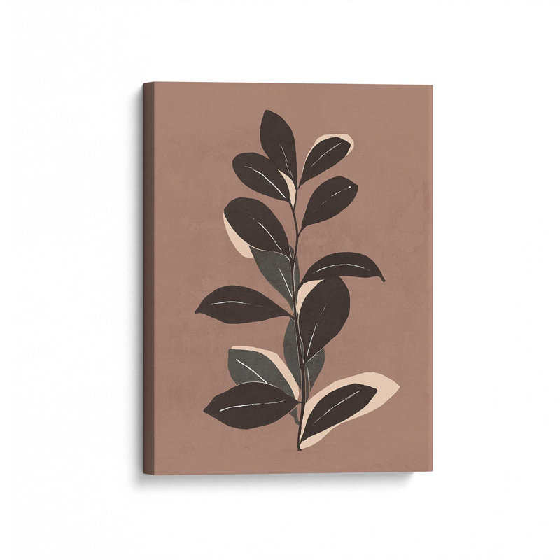 «Abstract Art Minimal Plant 49a» par ThingDesign, L 36 x H 48, Wrapped Canvas, Does Not Apply