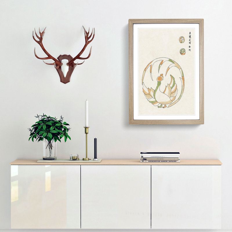 Rooster by Taguchi Tomoki - Picture Frame Painting Print, 91cm H x 60cm W x 2cm D, Oak