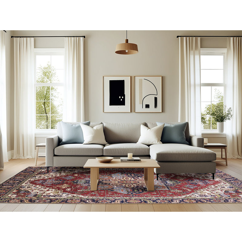Oriental Indoor Rug, Rectangle 6' x 9'