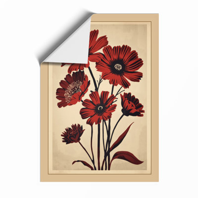 Deep Crimson Botanicals Botanical - Framed Print